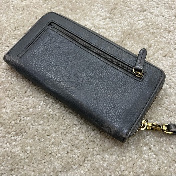 Fossil Leather Wallet Wristlet Geometric Multicolor Folding, Preowned condition - Picture 6 of 16